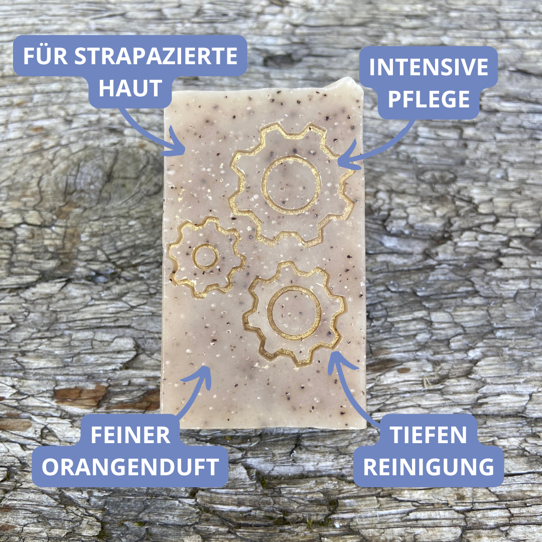 Schaumiger Gsell - Handwerkerseife mit feinem Kaffee-Peeling