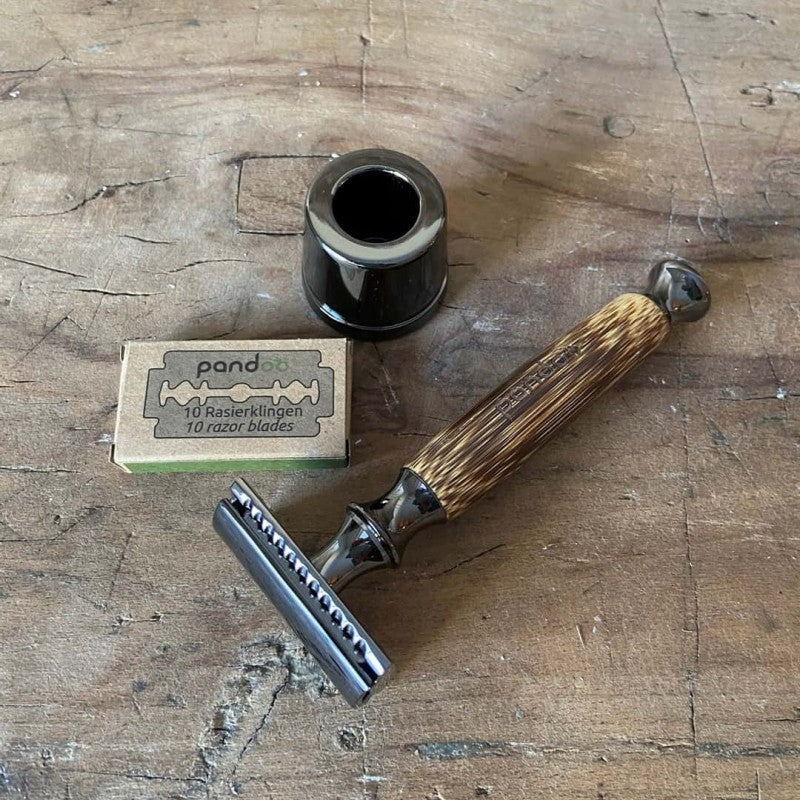 FÜR IHN - Rasierhobel mit handgefertigtem Bambusgriff