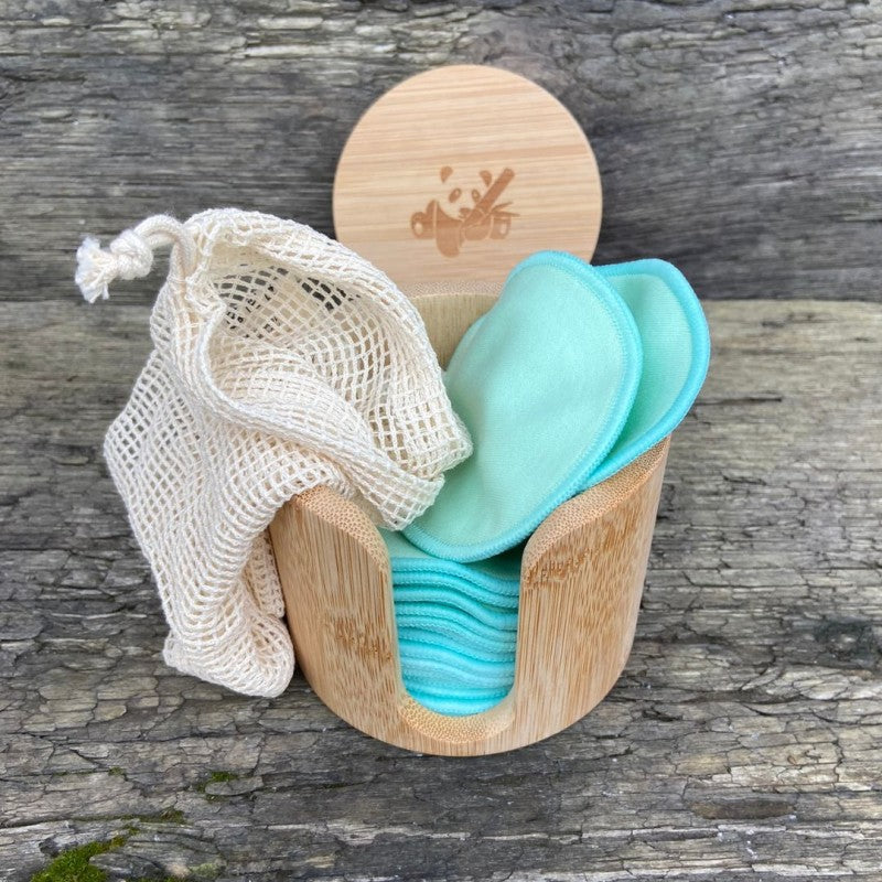 Wiederverwendbare Abschminkpads aus Bio-Baumwolle (18 Stück) inkl