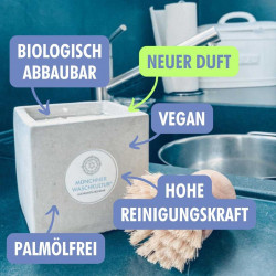 VEGA-SAUBA veganes palmölfreises Spülmittel Spüli Geschirrspülmittel handgemacht Münchner Waschkultur Seifenmanufaktur