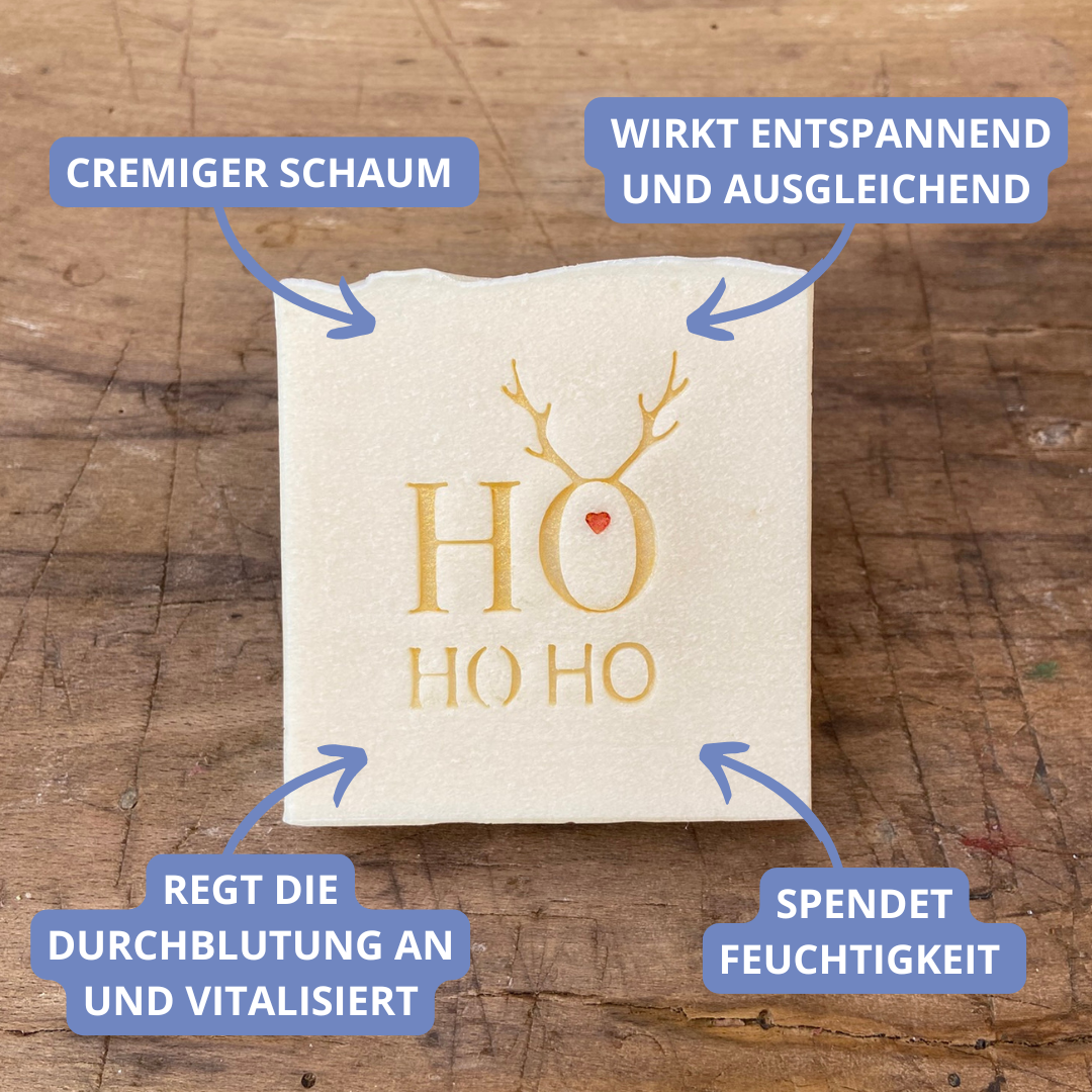 Ho Ho Ho - Weihnachtliche Mangobutterseife mit pflegendem Jojobaöl
