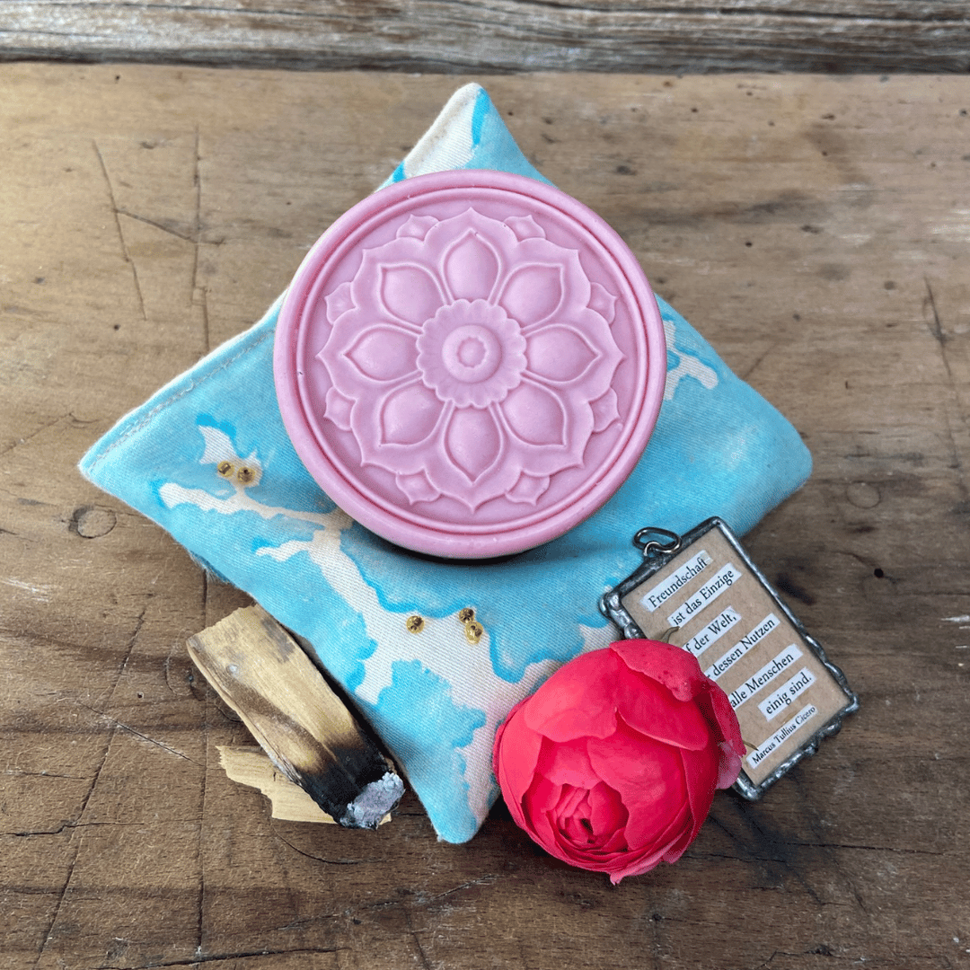 Rosa Mandala - Schafmilchseife mit Rosenduft (Edition)