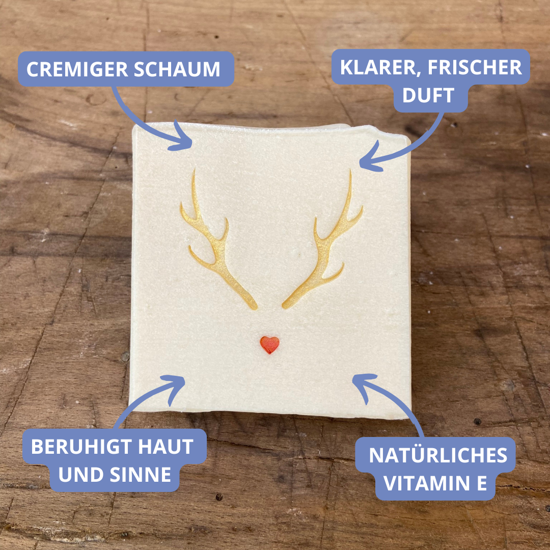 Rudi Rentier - Weiße Mangobutterseife mit Jojobaöl