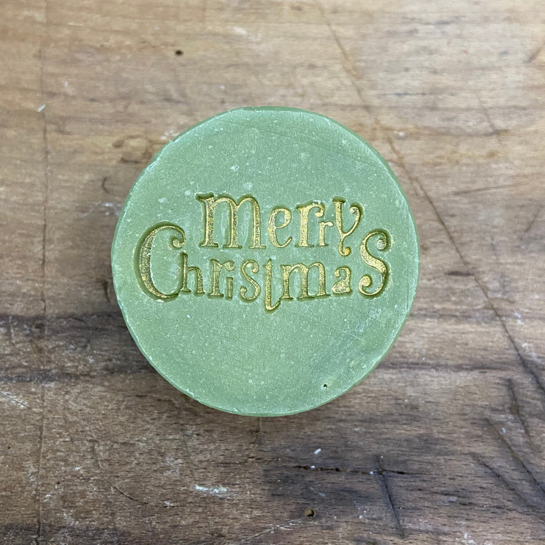 Seifiges Wintergrün - Orange liebt Zimt mit Avocadoöl - Gästeseifchen