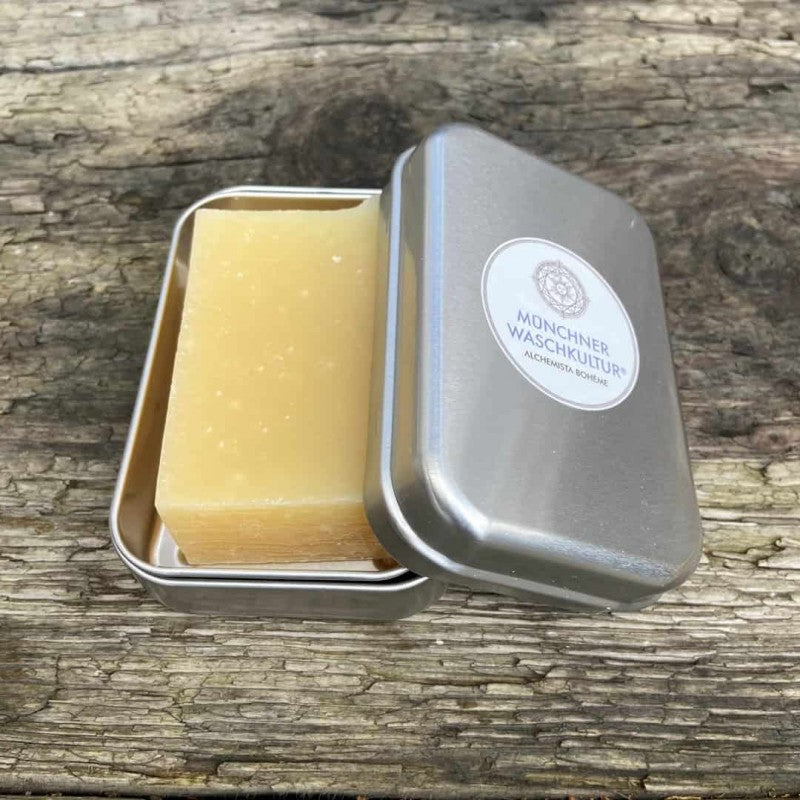 Waschkultur Seifendose mit Abtropfschale aus Aluminium